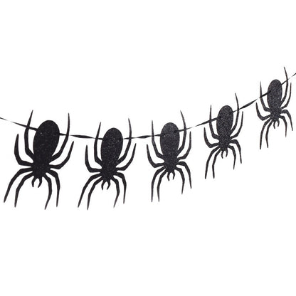3M Halloween Paper Banner Horror Bat Spider Ghost Flag Garland Bunting For Halloween Home Party Hanging Props Decorations