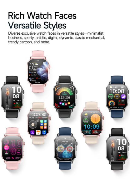 2026 New AI Health Diagnosis Smart Watch Body Analysis Uric Acid Blood lipids ECG+PPG Blood pressure call Smart watch Men Women