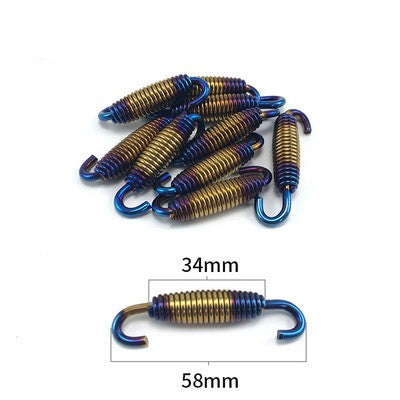 slip-on 2PC Universal Motorcycle Exhaust Spring Hooks Stainless Steel Exhaust Front Middle Link Pipe Rotatable Metal Springs