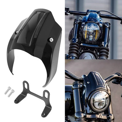 CARENAGEM CURTA DO FAROL EM PRETO BRILHANTE PARA HARLEY SOFTAIL STREET BOB FXBB 2018-2023