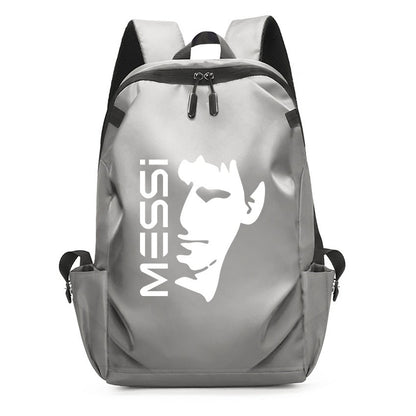 Mochila Escolar MESSI de Futebol para Meninos e Meninas, Mochila Unissex para Estudantes Universitários, Mochila para Notebook Feminina Masculina, Mochila para Adolescentes com Porta USB