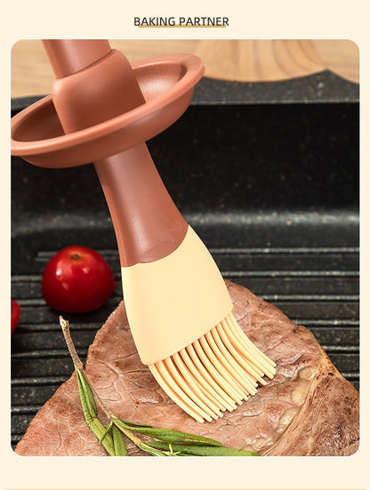 Silicone Oil Brush Temperature Resistant Oil Bottle Baking Pancake Barbecue Cooking Olive Oil BBQ Grilling Kitchen Gadget