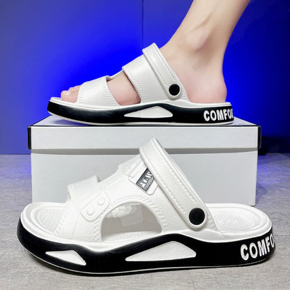 Summer Men's Slippers EVA Sandals Outdoor Light Slippers Platform Sole Casual Men Beach Shoes Non-slip Open-toe Male Sandals New