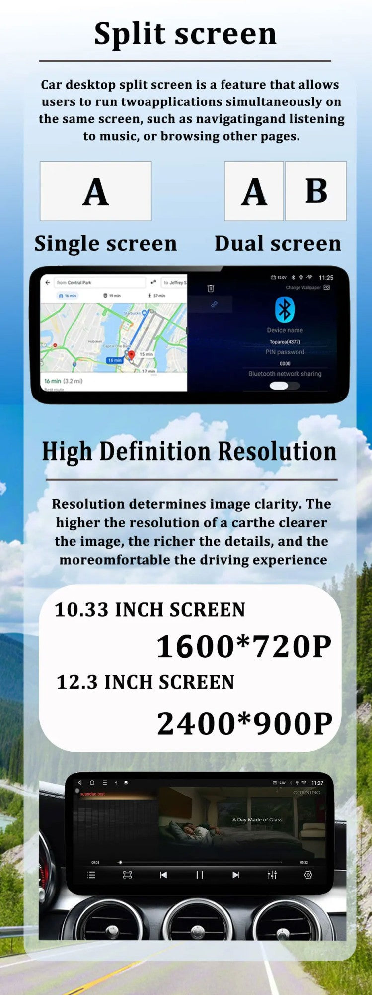 Wireless Carplay BT GPS Navi Tela ultrafina 4G Android 15 Carro Vídeo Player Multimídia Para Mercedes Benz GLK X204 2009 - 2012