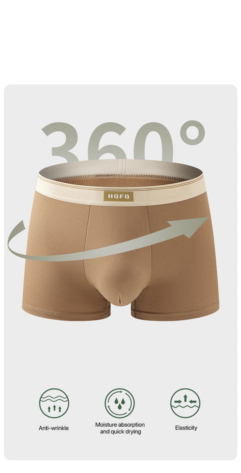 4pcs Men Underwear BoxerShorts Hombre Panties Man Breathable Underpants Sexy Sports Comfort U Convex Male Boxers Large Size 4XL