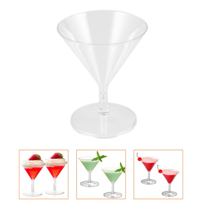 10 Pcs Wine Glass Party Cocktail Glasses Plastic Champagne Whiskey Cup Martini Coupe Abs Cups Bulk