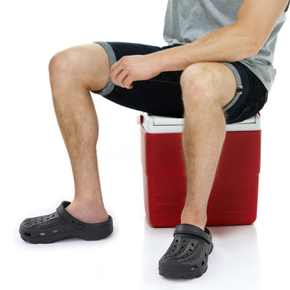 Kidmi New Men's Clogs Sandals Deep Heel Men Flat Sandals Summer Holes Waterproof Home Sandals Outdoor Antiskid Sole Beach Slides