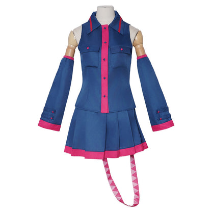 Anime Kasane Teto Cosplay Fashion Uniform Costume Wig Vtuber Teto Blue Dress Suit For Women Halloween Party Formula Uniform Sui