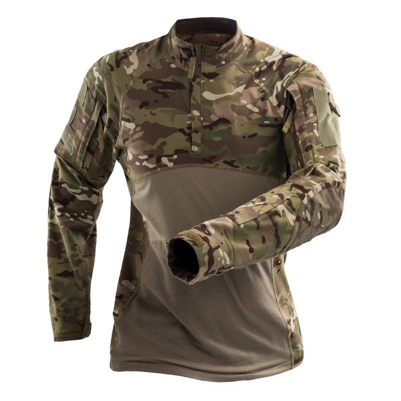 Men Outdoor New Tactical Camo Frog Shirts Wear Resistant Scratchproof Breathable T-shirt Climbing Combat Hunting Men Shirt