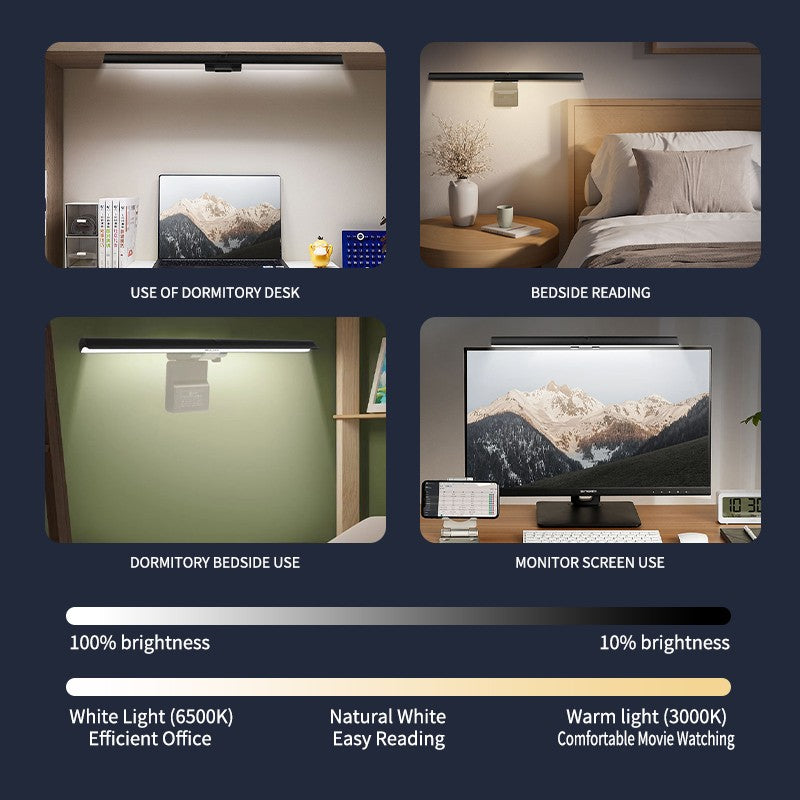 LED Screen Hanging Light for Desk  Eye Protection Computer Monitor Light Strip with Stepless Dimming Suitable for Gaming