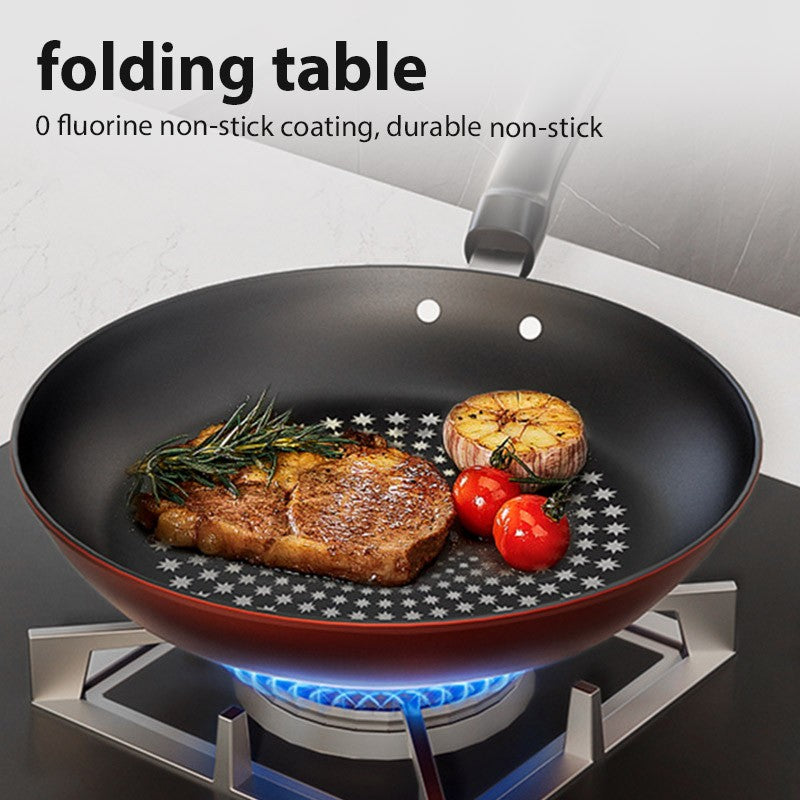 Nova Panela Antiaderente de Cristal Diamante Panela Fritura Multifuncional de Ferro Fácil de Limpar Utensílio de Cozinha Fogão a Gás e Indução