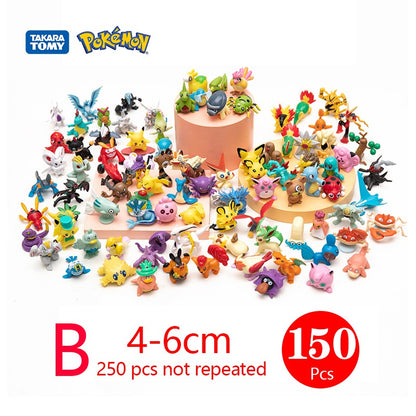 Mini Figuras Pokémon 144 de 2-3cm/250 de 4-6cm Modelo Anime Diferentes Estilos Bonecas Fofas Brinquedos Pikachu Pokémon Go Presentes de Aniversário para Crianças