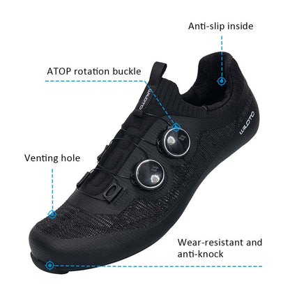 WILDTO Ultralight Cycling Shoes Men's Road Bike Shoes Hardness12 Carbon Fiber Professional Self-locking SPD Cleats Footwear