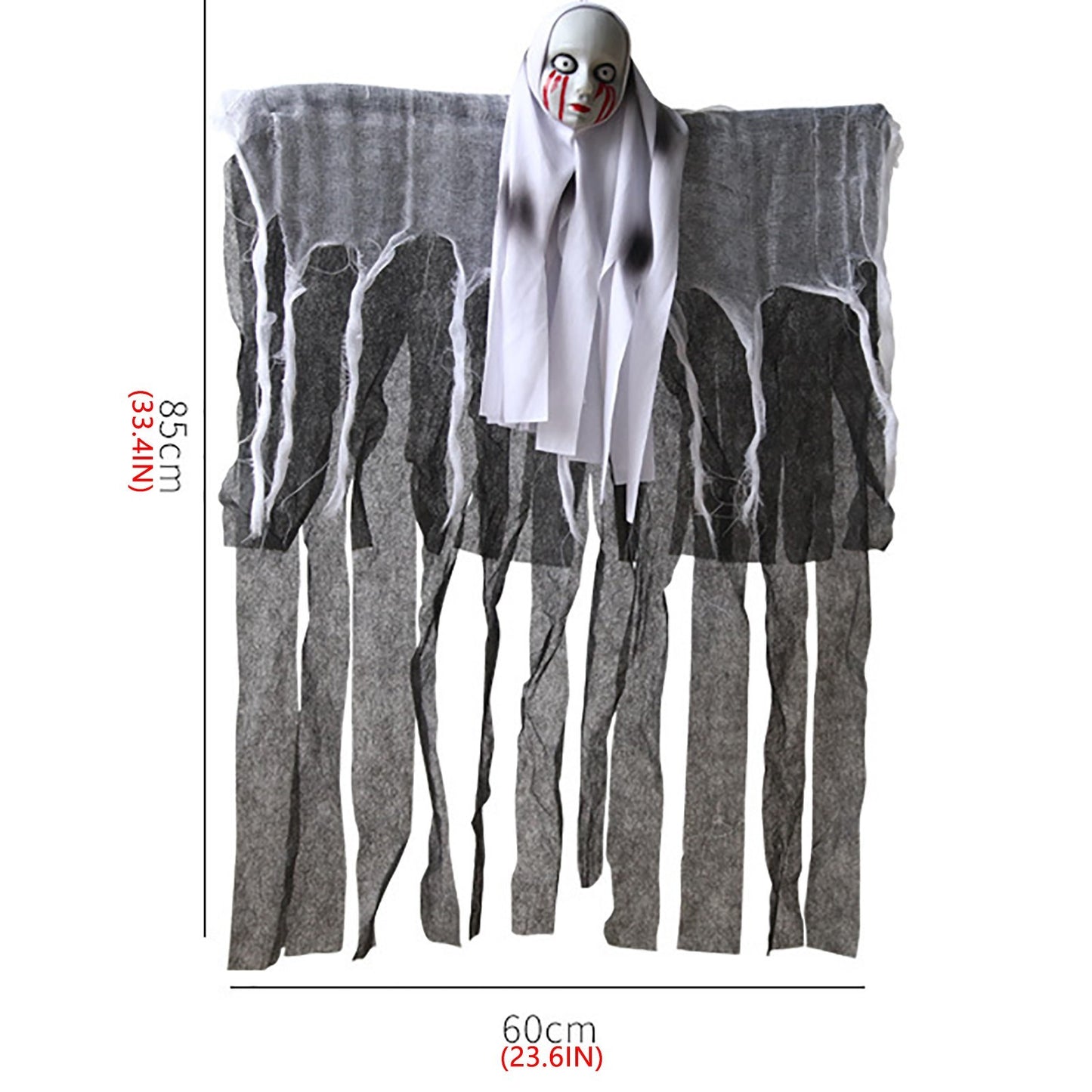 Esqueleto Feminino com Capuz de Halloween Casa Assombrada Pingente Decoração Cenário de Halloween Suprimentos Decorativos para Festivais