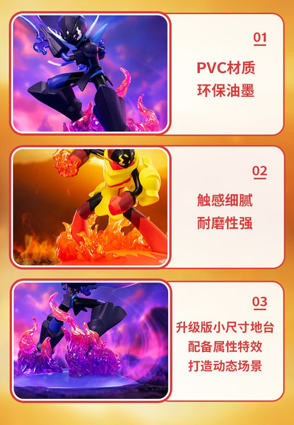 Pokemon Anime Original Genuine ARMAROUGE CERULEDGE Action Figures Home Collection Model Ornaments Children's Toys Birthday Gifts