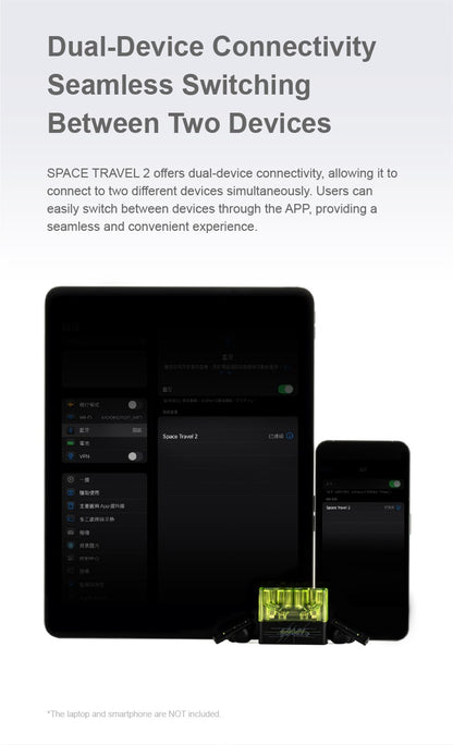 MOONDROP Space Travel 2 earphone HiFi Noise-Canceling TWS wiress Bluetooth 6.0 ANC Low-latency Game Mode SBC/AAC gaming headset