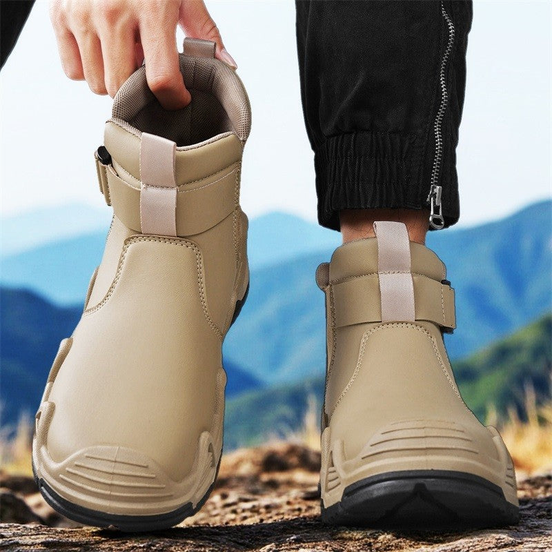 Men's casual sports shoes, high-top breathable outdoor hiking and mountaineering shoes, men's travel walking shoes