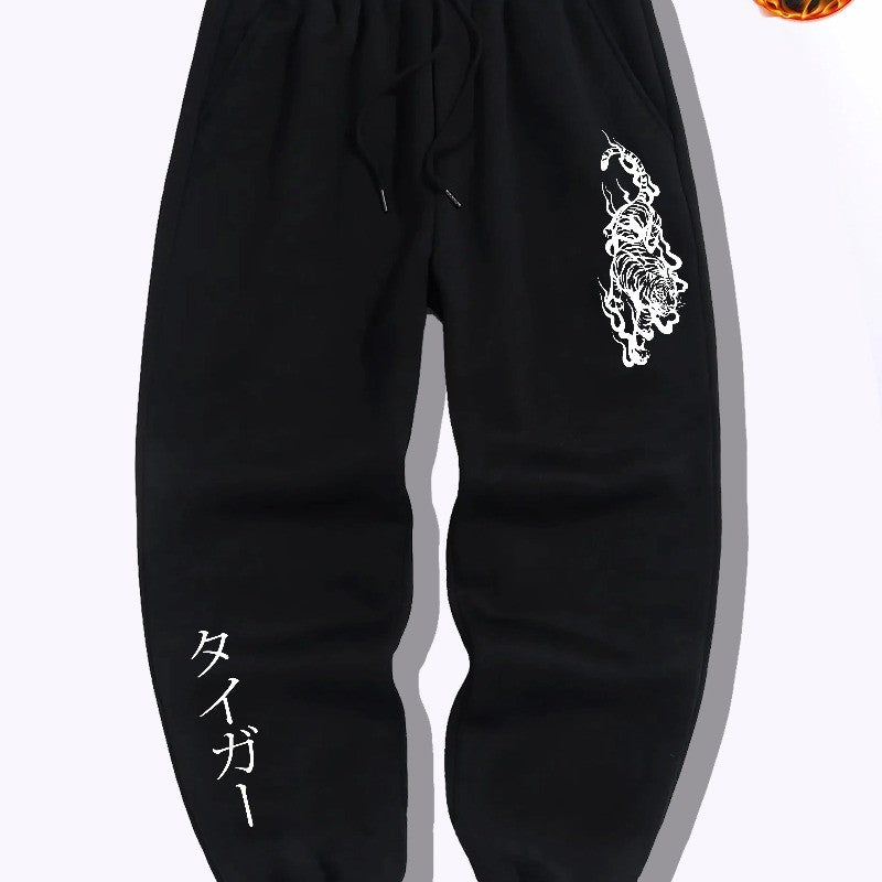 Harajuku hip-hop men's printed pants  Y2K Gothic casual leggings  sporty fashion  streetwear