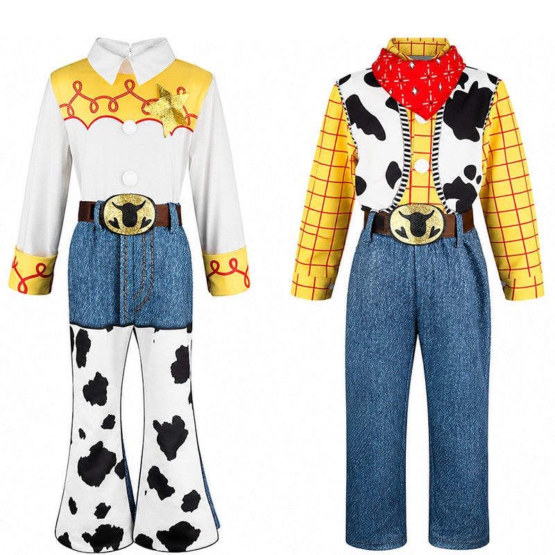 New Toy Cosplay Story Woody Costume Halloween Anime Movie Trish Sheriff Cowboy Cosplay Costume Cosplay Costume