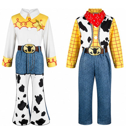 New Toy Cosplay Story Woody Costume Halloween Anime Movie Trish Sheriff Cowboy Cosplay Costume Cosplay Costume