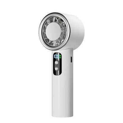Ventilador Elétrico Portátil para o Verão com Compressa de Gelo, Ventilador Turbo Portátil, 3 Velocidades de Vento Ajustáveis, Mini Ventilador Pessoal Operado a Pilhas