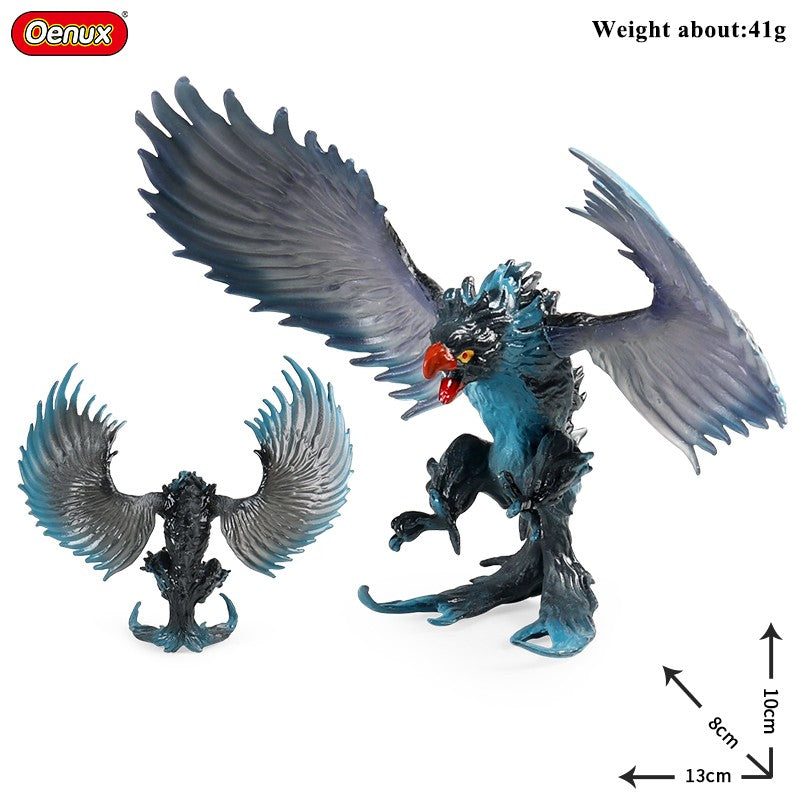 Oenux Simulação Dinossauro Dragão Tartarugas Touro de Fogo Orangotango Golem de Magma Modelo Animal Figuras de Ação Coleção de PVC Brinquedo Infantil Presente