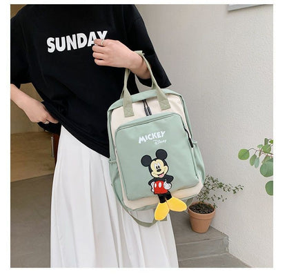 Disney Mickey Mouse Backpack for Kids Cute Cartoon Fashionable Backpack for Students Travel Bag Birthday Gift for Children