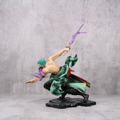 Hot One Piece 10cm Anime Figura GK Roronoa Zoro Três Espadas Sa-maximum Mangá Anime Estátua Action Figure Modelo Coleção Brinquedo Infantil