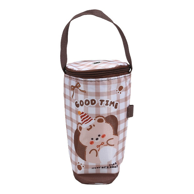 Baby Milk Bottle Insulation Bags Cartoon Portable Waterproof Feeding Bottle Thermal Bag Milk Warmer Cooler Stroller Hang Bags