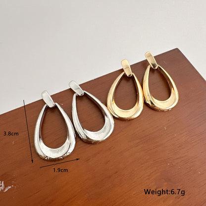 Brincos Geométricos Simples Estilo Francês Para Mulheres Luxuosos Brincos Pendentes Da Moda Joias Para Festas Diárias E Férias Presentes 2025 Novo