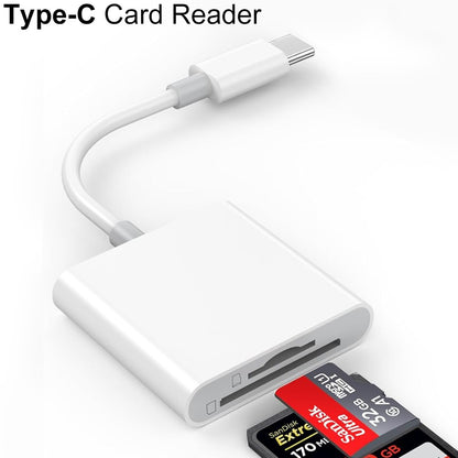 2 in 1 OTG Type C Card Reader USB Flash Drive SD TF Cardreader for iPhone 14 15 16 Xiaomi Huawei Tablet USB C to Memory Card