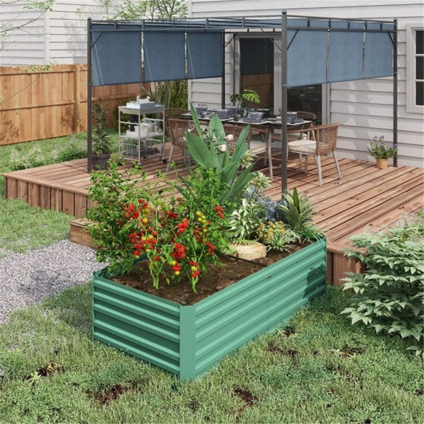 Canteiro de Jardim - Canteiro Elevado para Jardinagem Externa, Ideal para Legumes e Flores, Fácil de Montar, Durável &