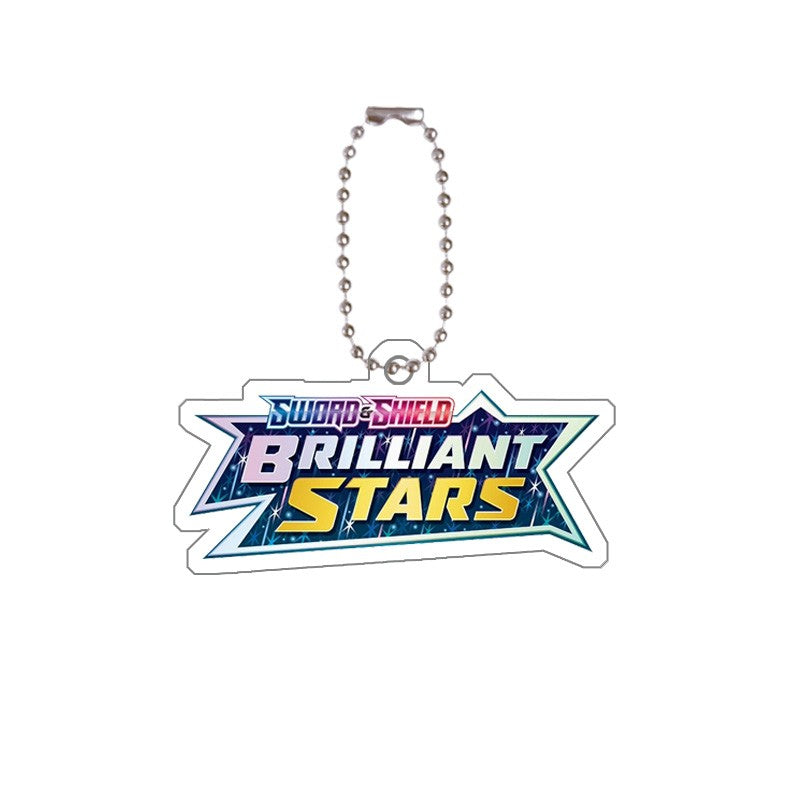 Chaveiro de acrílico de série completa para Mega Evoluções em inglês Sv10 Sv11 Sv9 151 Logotipo Anime Pingente de acrílico de decoração de bolsa