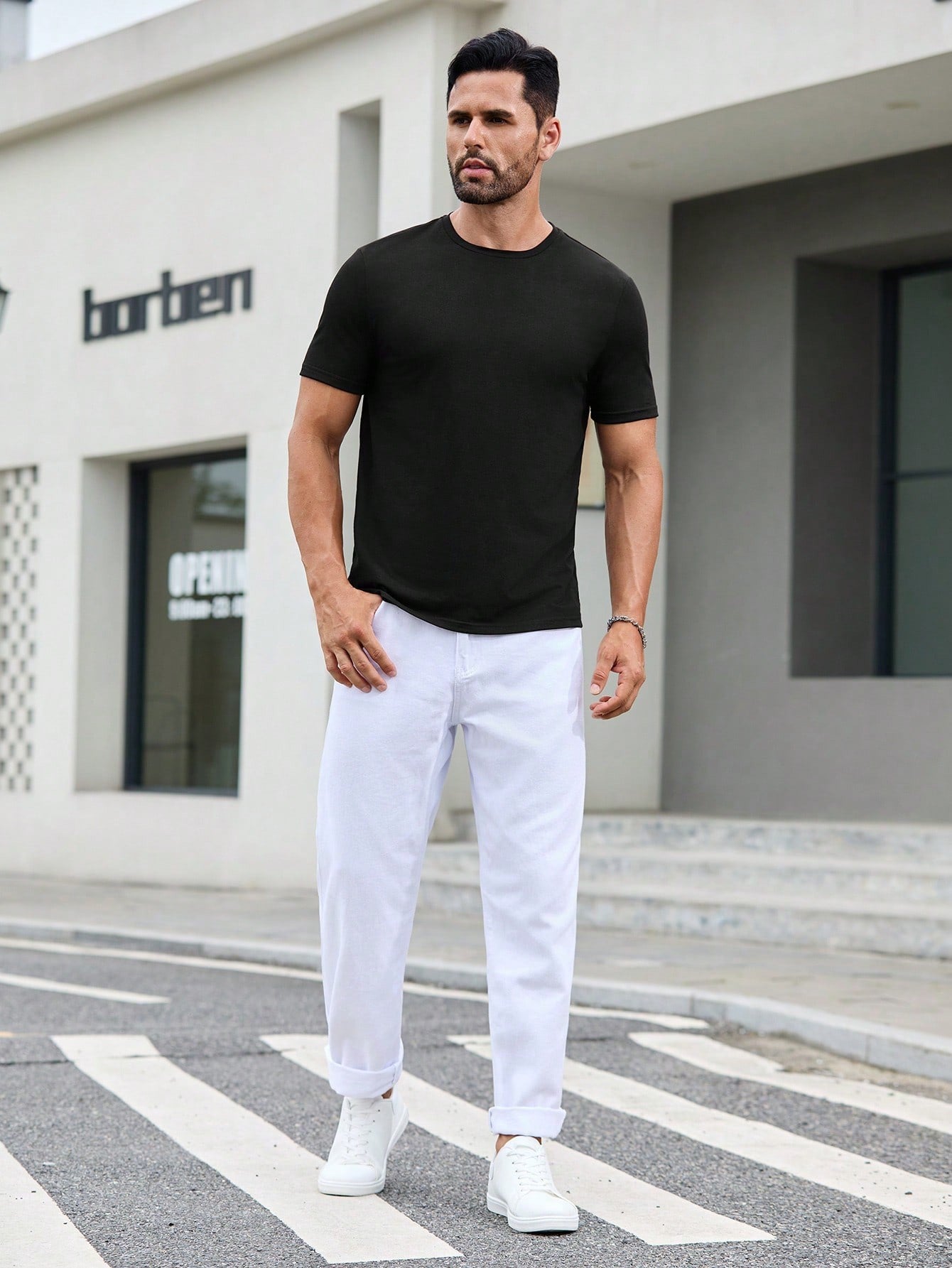 Summer Men black T-shirt Short sleeve Solid T shirts  Short Sleeve T Shirt Fashion Soft Black Tee  Clothing Tops