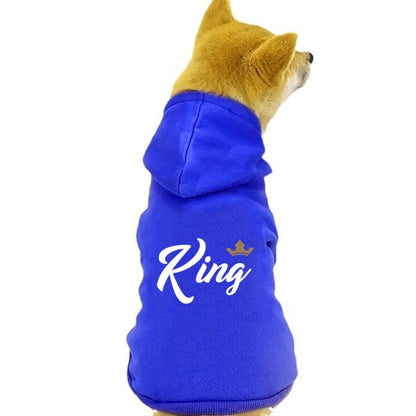 KING Cães Grandes, Médios e Pequenos, Roupas Quentes de Veludo para Animais de Estimação, Roupas para Cães, Moletons para Cães, Suéteres para Cães, Cães Grandes