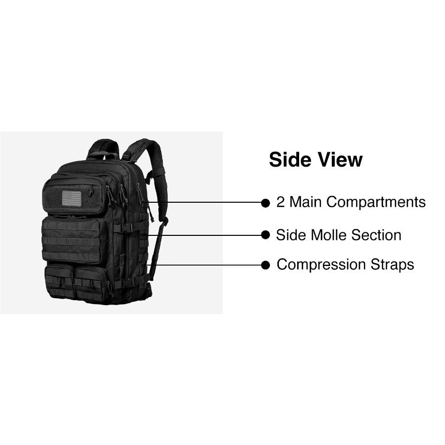 50L/30L Backpack  Military Assault Pack For Men, 3 Day Bug Out Bag Molle DaypackFor Camping Outdoor Sport Rucksack Backpacks