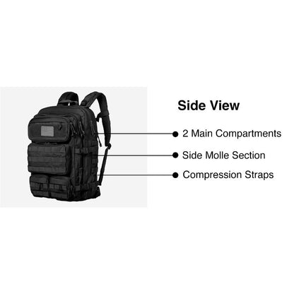 50L/30L Backpack  Military Assault Pack For Men, 3 Day Bug Out Bag Molle DaypackFor Camping Outdoor Sport Rucksack Backpacks