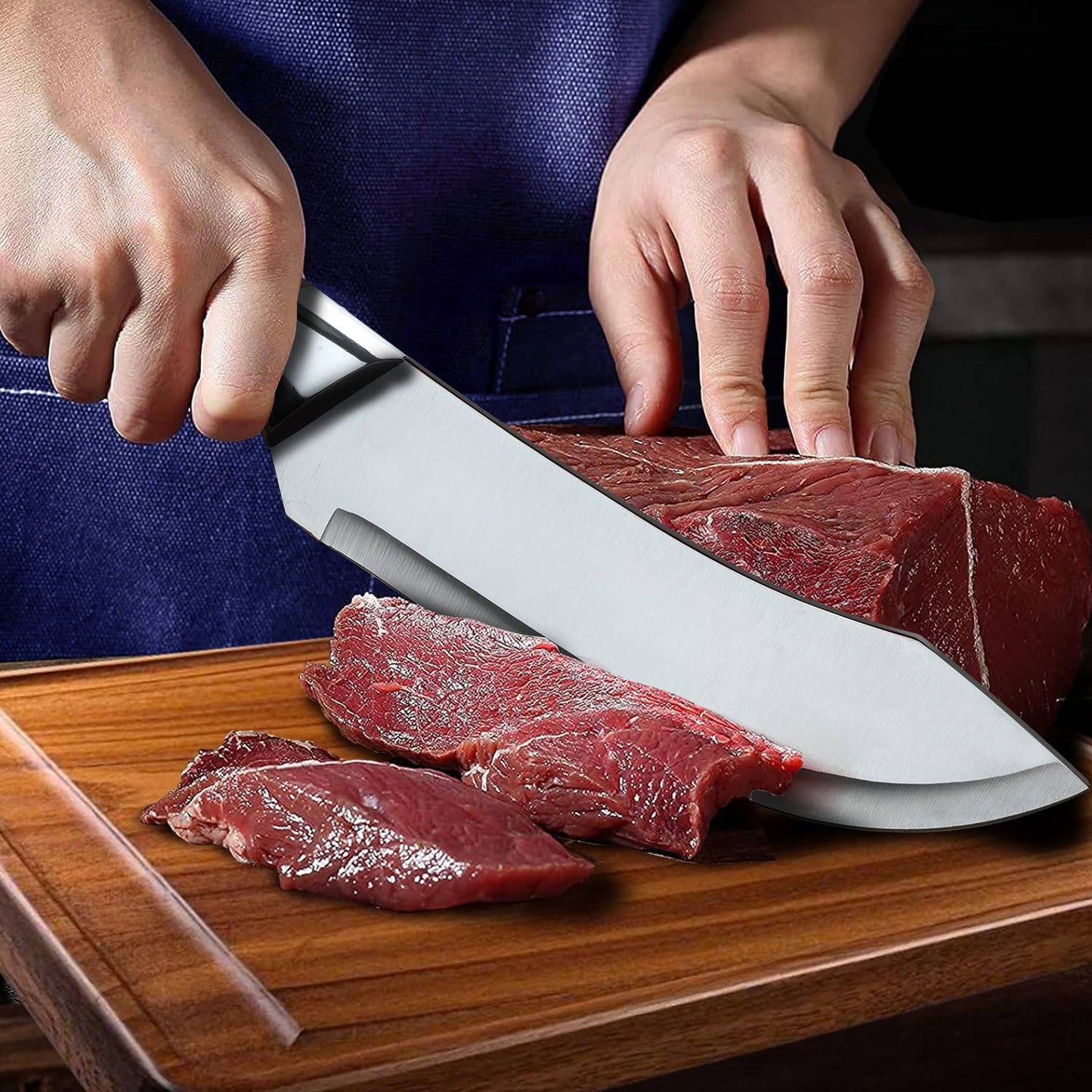 1-3pcs Butcher's Precision Knife Set with sheath Premium Imitation wood Handles - Meat, Fish,and Poultry Processing,Slicing Tool