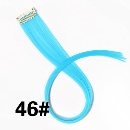 Alileader Aplique de Cabelo Extensão com Clip 57 Cores Ombre Liso Extensão de Cabelo com Clip em Apliques Peças de Cabelo de Fibra de Alta Temperatura