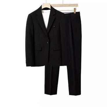 WVGA Spring Autumn New Man Turn-Down Collar Long Sleeve Blazers Niche Chic Casual Straight Suit Pants Two Pieces Sets Ins W14294