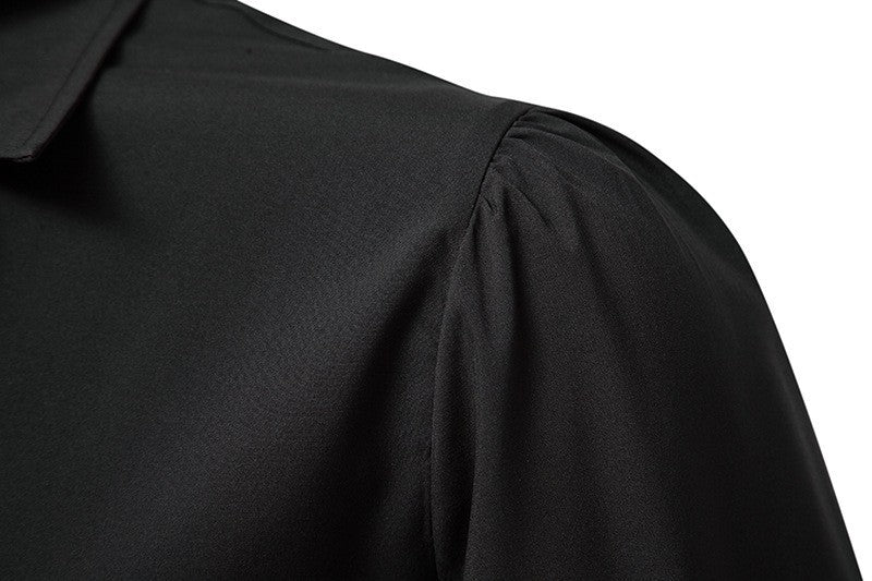 Men Steampunk Ruffle Shirt Long Sleeve Lace Cuff Medieval Victorian Halloween Costume Tops