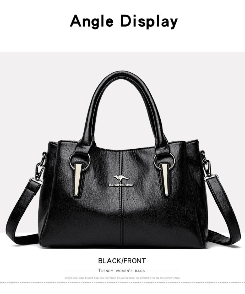 Genuine 3Layers High Quality Soft PU Leather Ladies Shoulder Crossbody Bags for Women  Luxury Handbags  Women  Designer A Main