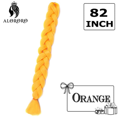 Cabelo Trançado Sintético Jumbo Alororo 82 polegadas Cabelo Falso Africano Fibra de Alta Temperatura Roxo Vermelho Extensões de Cabelo para Mulheres