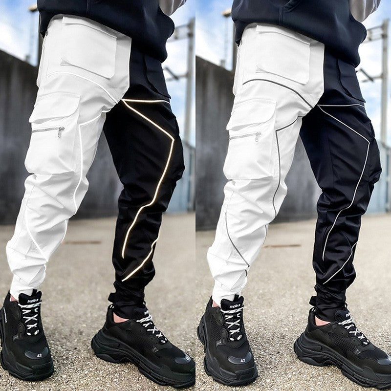 Men's Reflective Cargo Pants 2025 New Hip Hop Casual Joggers Trousers Multi-Pocket Men Sweatpants Streetwear Sports Pant M-3XL