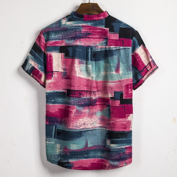 2024 new Hawaiian Cotton High Quality Shirts Men's Oversize Shirt Man Tiki Fashion Clothing Blouses Luxury Social T-shirts