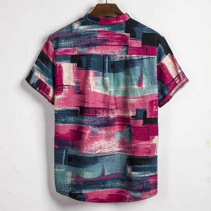 2024 new Hawaiian Cotton High Quality Shirts Men's Oversize Shirt Man Tiki Fashion Clothing Blouses Luxury Social T-shirts