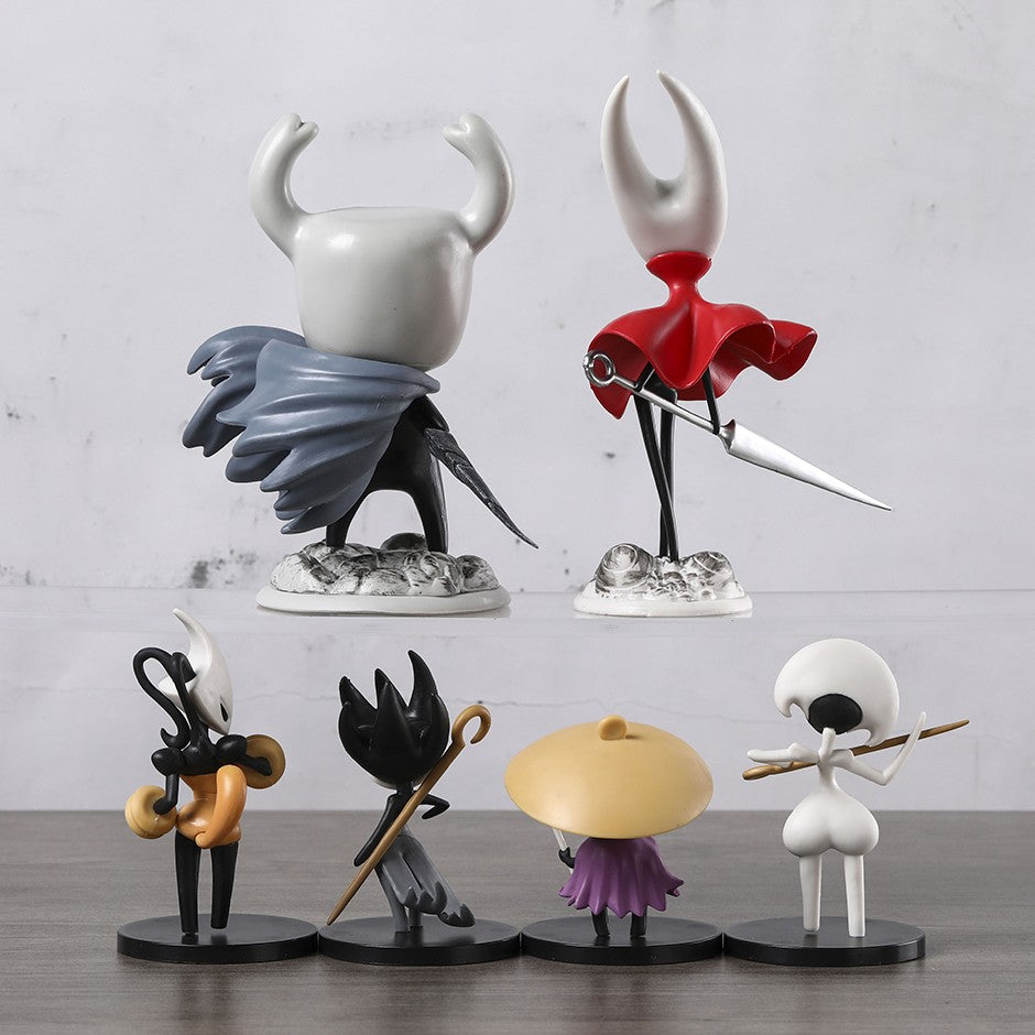 6 pçs/set Hollow Knight Silksong Hornet Sherma Lace Phantom Shakra Figuras Colecionáveis Criativas Brinquedos