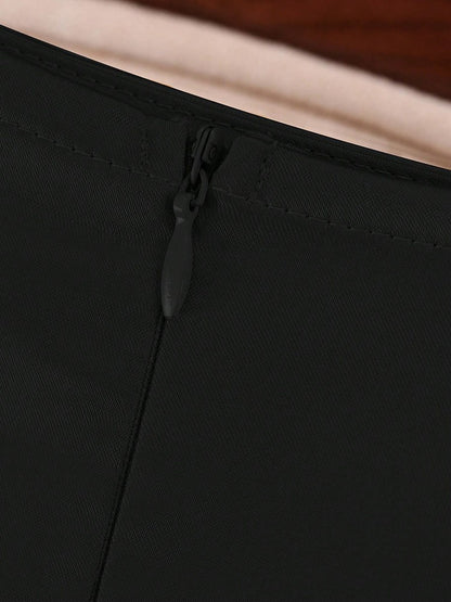 Elegant Satin A-line Long Skirts for Women High Quality Smooth Party Maxi Skirt with Pockets Y2K Lady Solid Women's Skirts