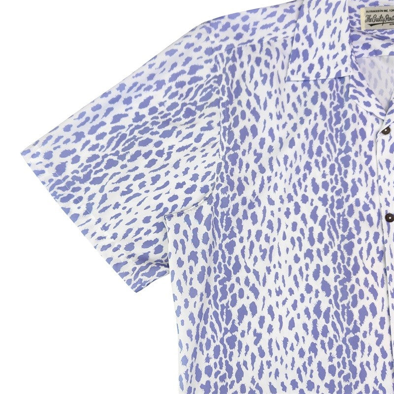Pdmcms 23ss Gradient Leopard Print High Street Style Casual Handmade Silk Hawaiian Short Sleeved Shirt For Men