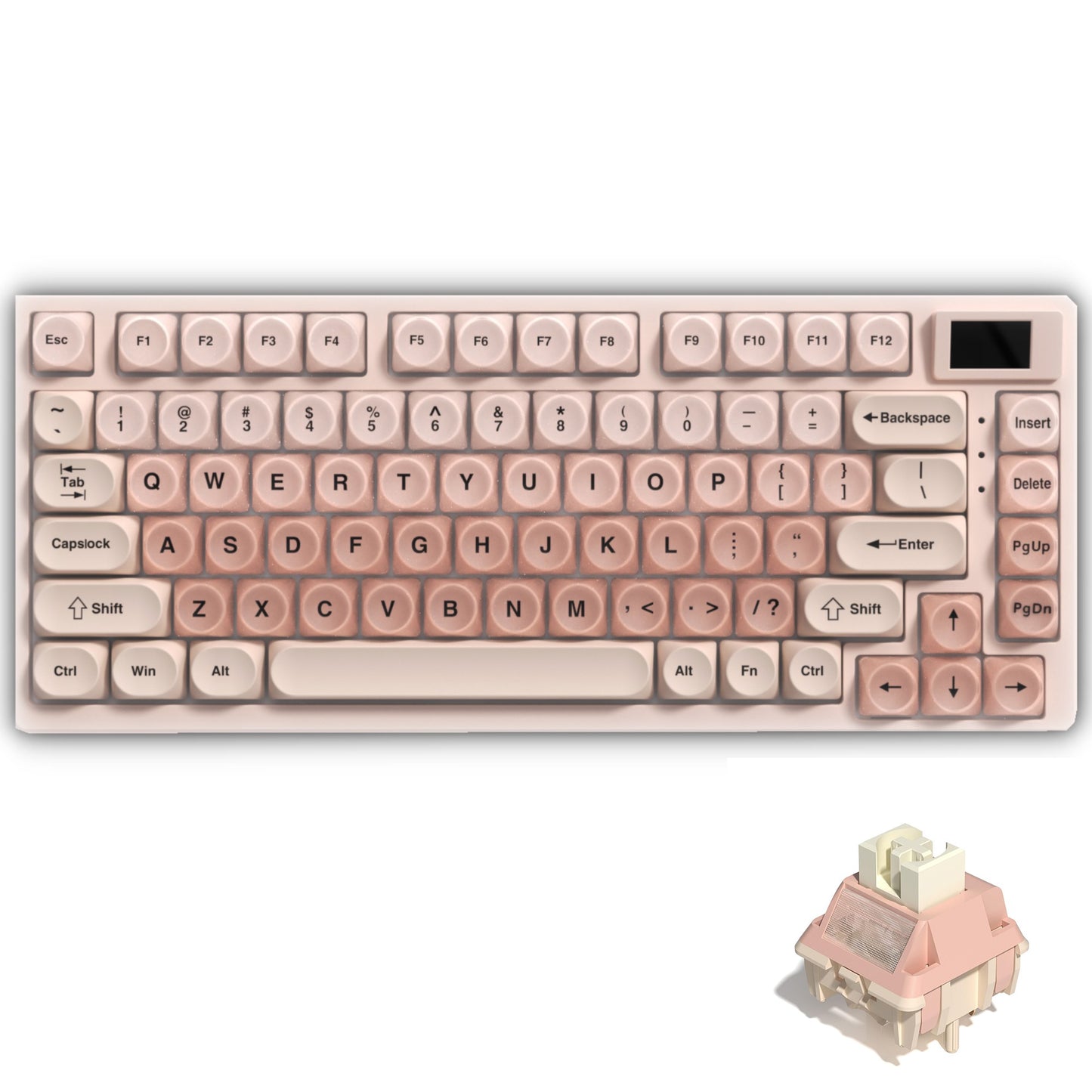 Teclado Gamer Mecânico Womier S-K80 75% com Display OLED Colorido Hot Swap Gasket Mount RGB Teclado Personalizado